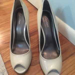 Calvin Klein pearlized patent leather